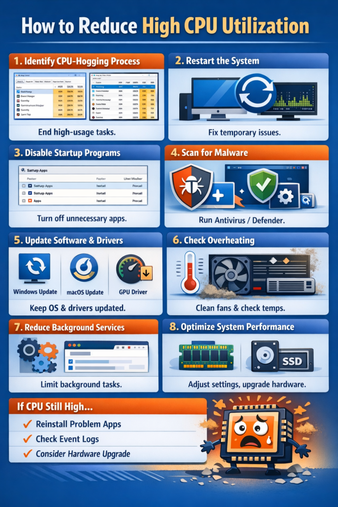 How to Reduce High CPU Utilization